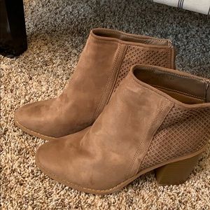 Brown heel booties